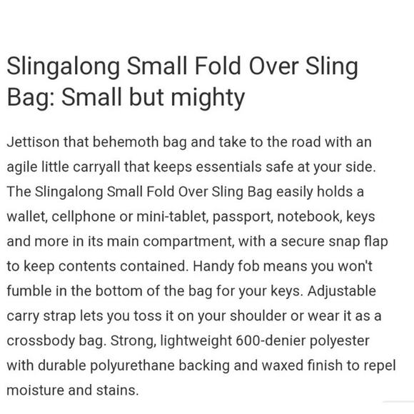 Duluth Trading Co. Slingalong Small Fold Over Bag - Picture 7 of 8